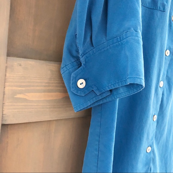 Soft Surroundings 100% Silk Button Front T… - Picture 5 of 7